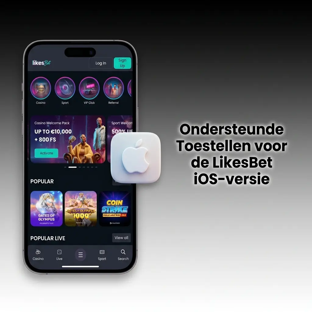 Ondersteunde Apple-toestellen voor de LikesBet iOS-versie