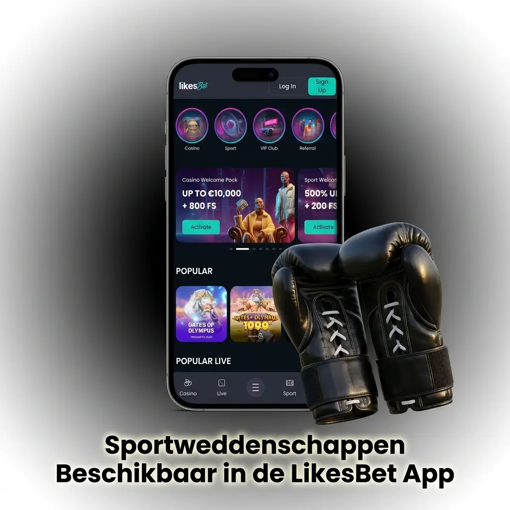 Overzicht van sportweddenschappen in de LikesBet app